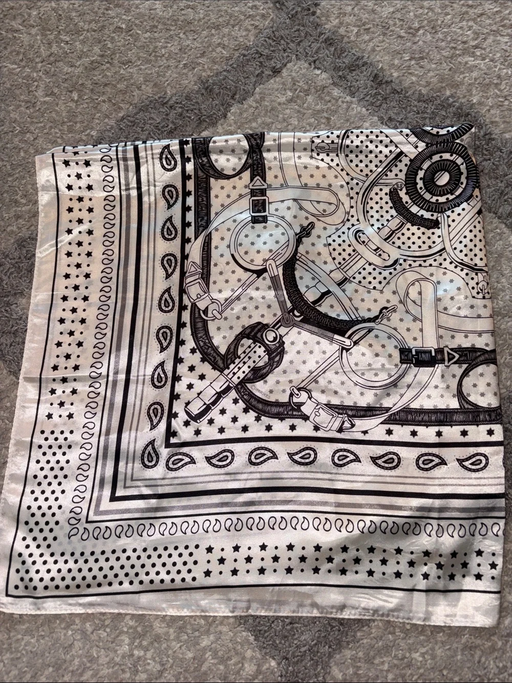 Black & White bandana scarf